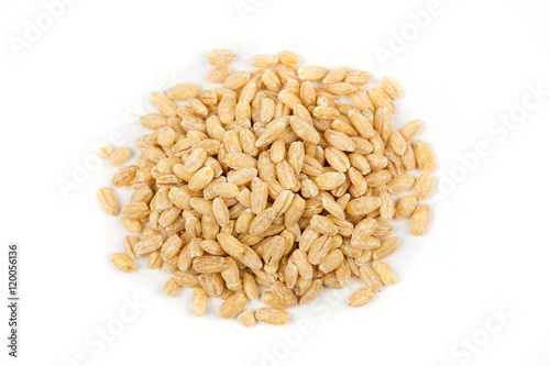 Pearl barley isolated on white background
