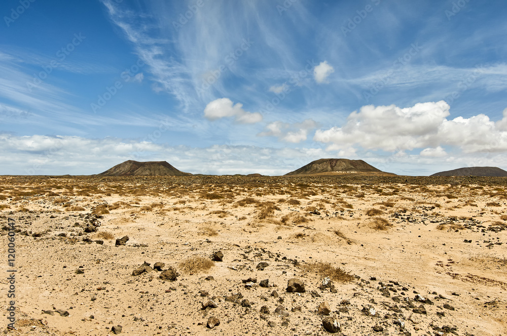 Southern Fuerteventura, Jandia, view along the Barranco de Vinamar