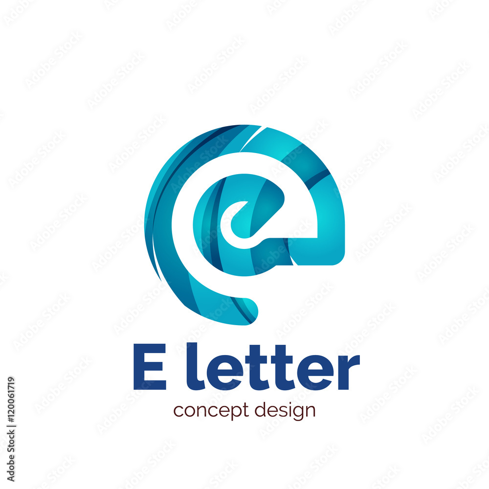 Vector letter concept logo template, abstract business icon