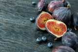 Fresh figs and blueberries