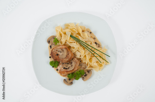 Schweinelendchen mit Pasta Nudeln