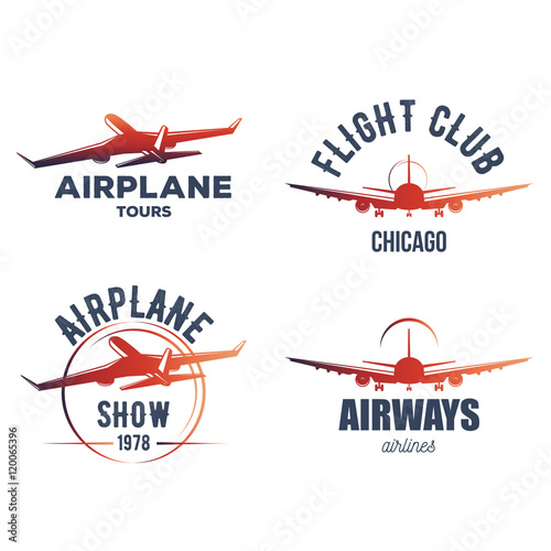 airplane emblems collection for logo design