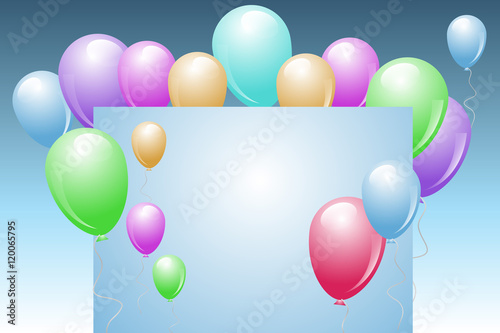 vector illustration greeting card with balls