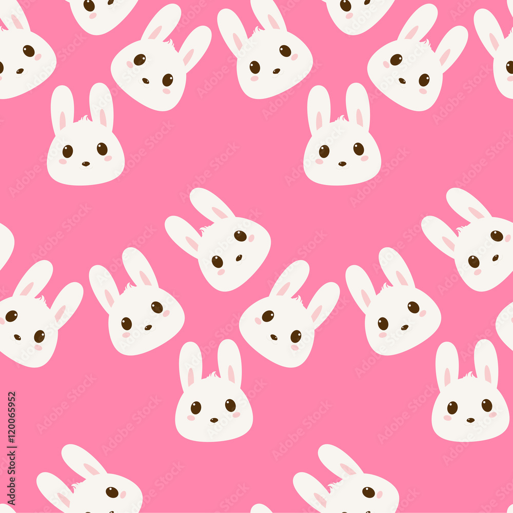 seamless pattern of rabbits