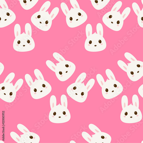 seamless pattern of rabbits