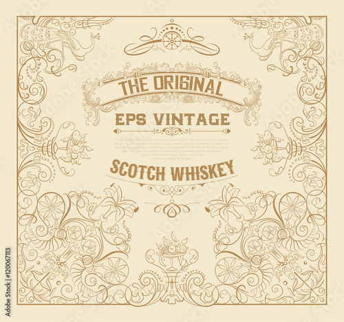 Old whiskey label. © Roverto