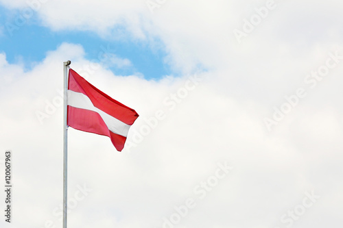 Flag of Austria on sky background