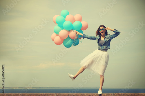 Beautiful young woman with ...