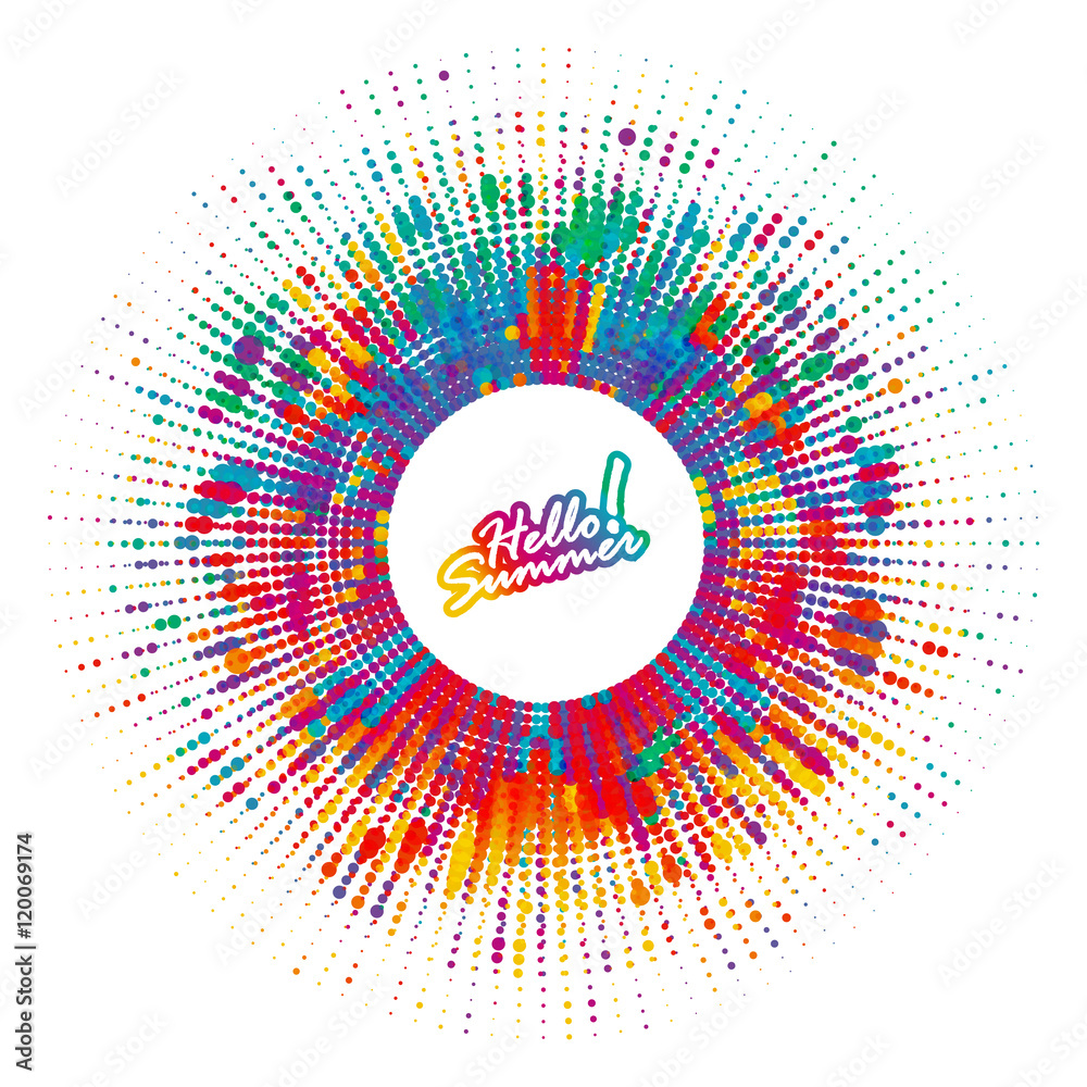 Abstract color splash, spray background, banner.