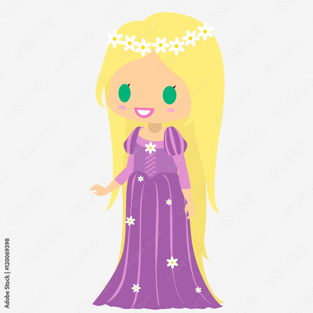 Princess long hair. Girl from the castle. Fairy tale character. Princess long hair. Girl from the castle. Fairy tale character.