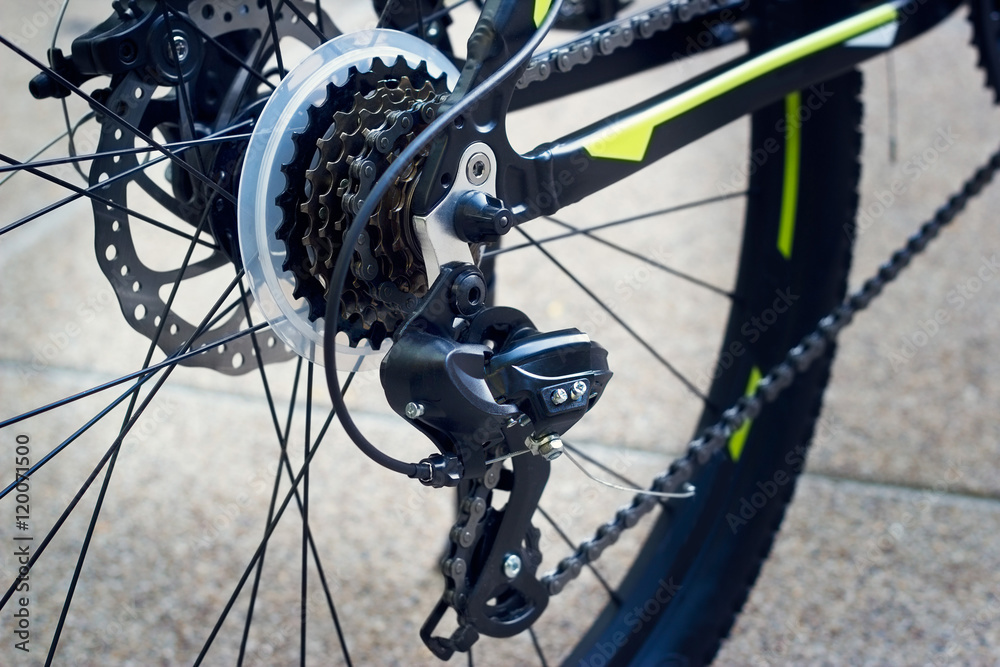 Fototapeta premium Bike gear and back wheel