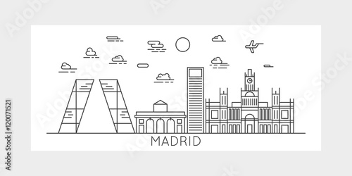 Madrid, Spain, city vector illustration