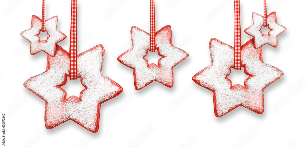Obraz premium Weihnachtssterne Landhausstil