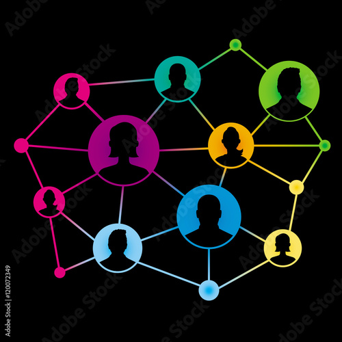 entreprise équipe communication réseau