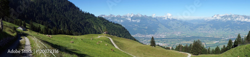 Fototapeta Naklejka Na Ścianę i Meble -  Hiking trail in Lichtenstein