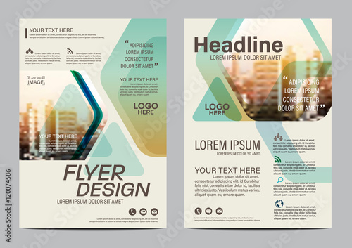 Green Brochure Layout design template. Annual Report Flyer Leaflet cover Presentation Modern background. illustration vector in A4 size