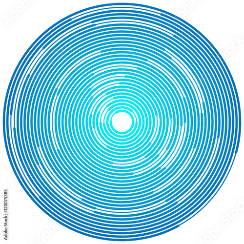 Random segmented circles / rings. Radial, radiating circular ele