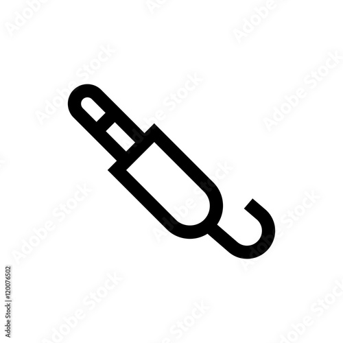 Movie clipper line icon.