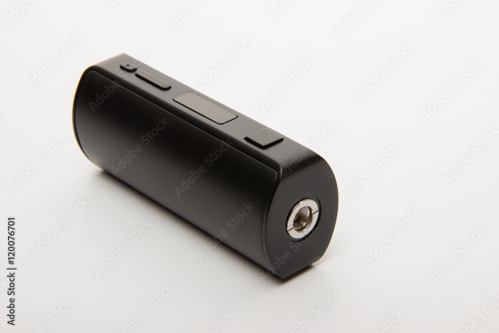 Dismantled parts of the electronic cigarette on a white backgrou Dismantled parts of the electronic cigarette on a white backgrou