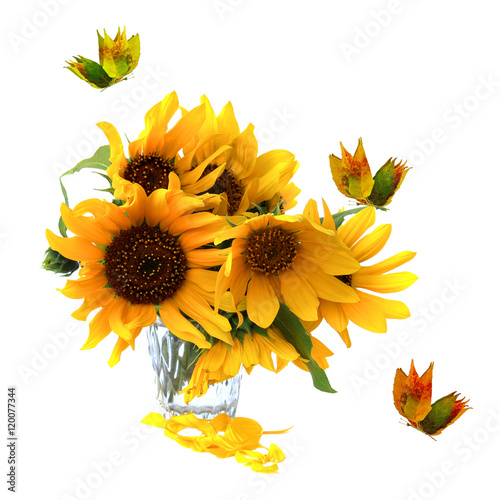 floral butterfly made of leaves