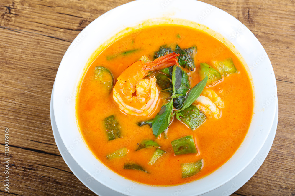 Curry with prawn