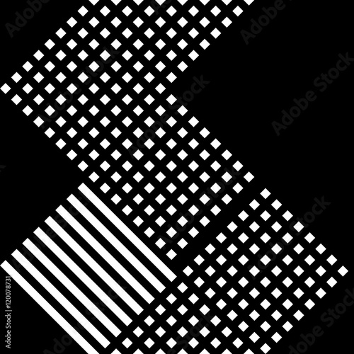 Grid, mesh irregular repeatable pattern, black white texture