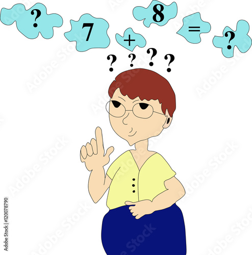School theme with numbers - vector illustration