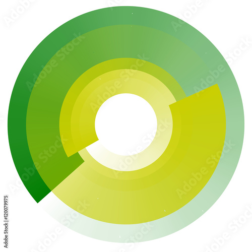 Fading concentric circles. Geometric circular element with trans