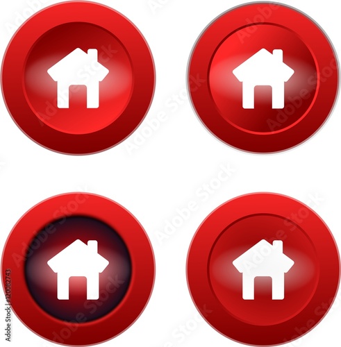 home web glossy icon on white background