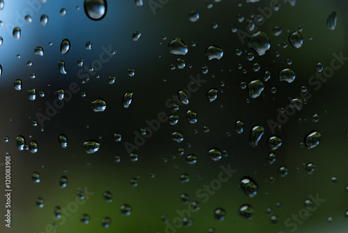 rain in glass