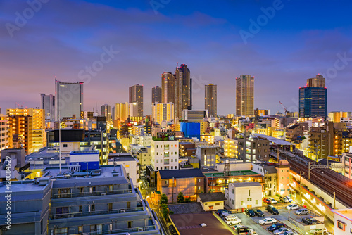 Obraz na plátně Kawasaki, Japan Skyline