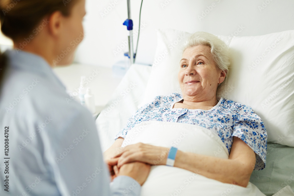 Fototapeta premium Supporting granny