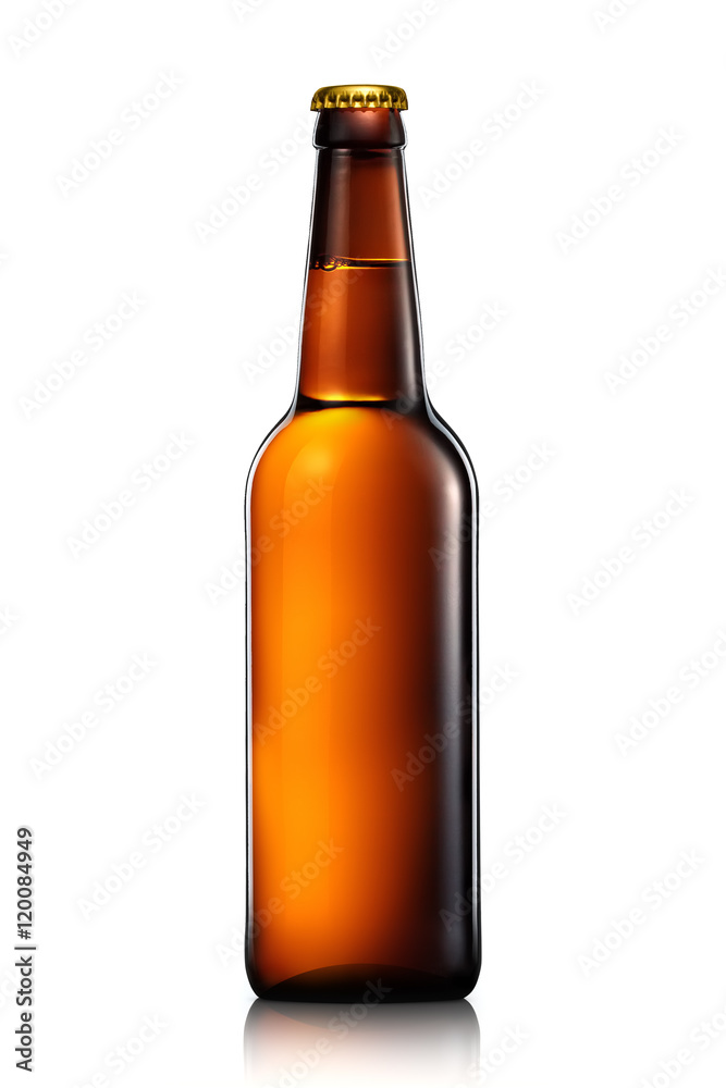 Bottle of beer or cider isolated on white background Bottle of beer or cider isolated on white background