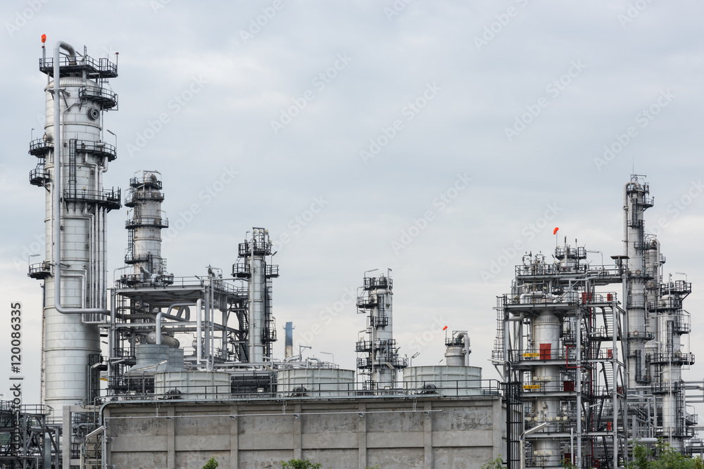 Oil refinery and Petroleum industry at day time Oil refinery and Petroleum industry at day time