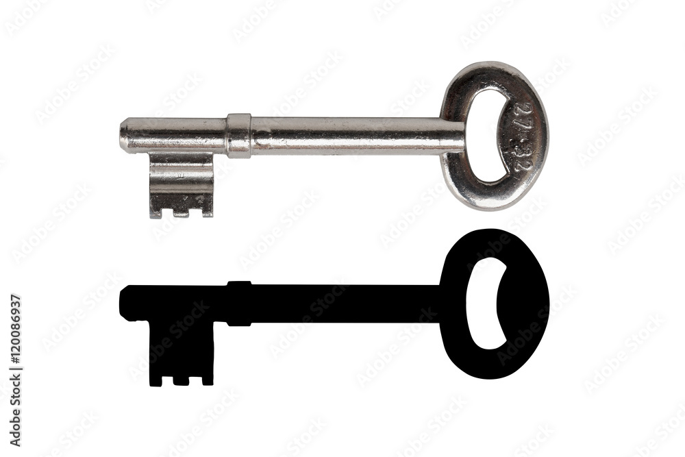 old key isolated on white with alpha chanel old key isolated on white with alpha chanel