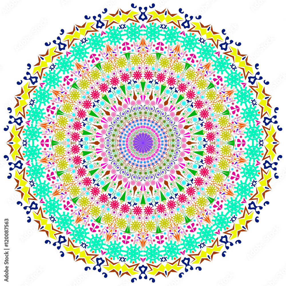 Mandala. Floral motif. Beautiful. Unusual