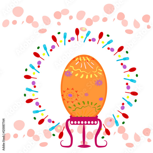 Easter egg. Decorations. Breakfast