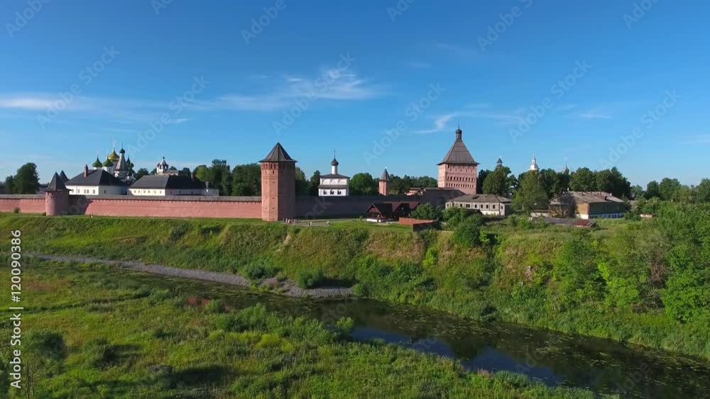 Aerial view on Monastery of Saint Euthymius in the ancient town Suzdal, Golden ring, Russia, 4k
Aerial view on Monastery of Saint Euthymius in the ancient town Suzdal, Golden ring, Russia, 4k