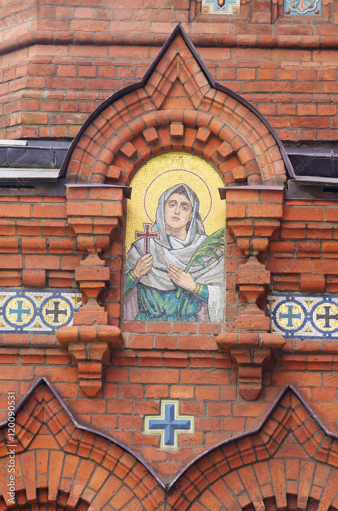 Obraz premium The Holy image on the Church wall.