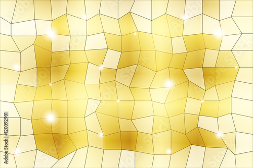 polygon background of yellow color. vector illustration.