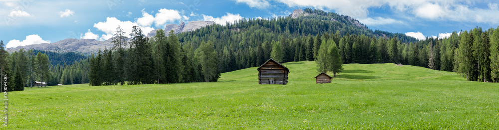 Landscape view of Unesco World Heritage site Dolomiti, Alta Badia, Italy