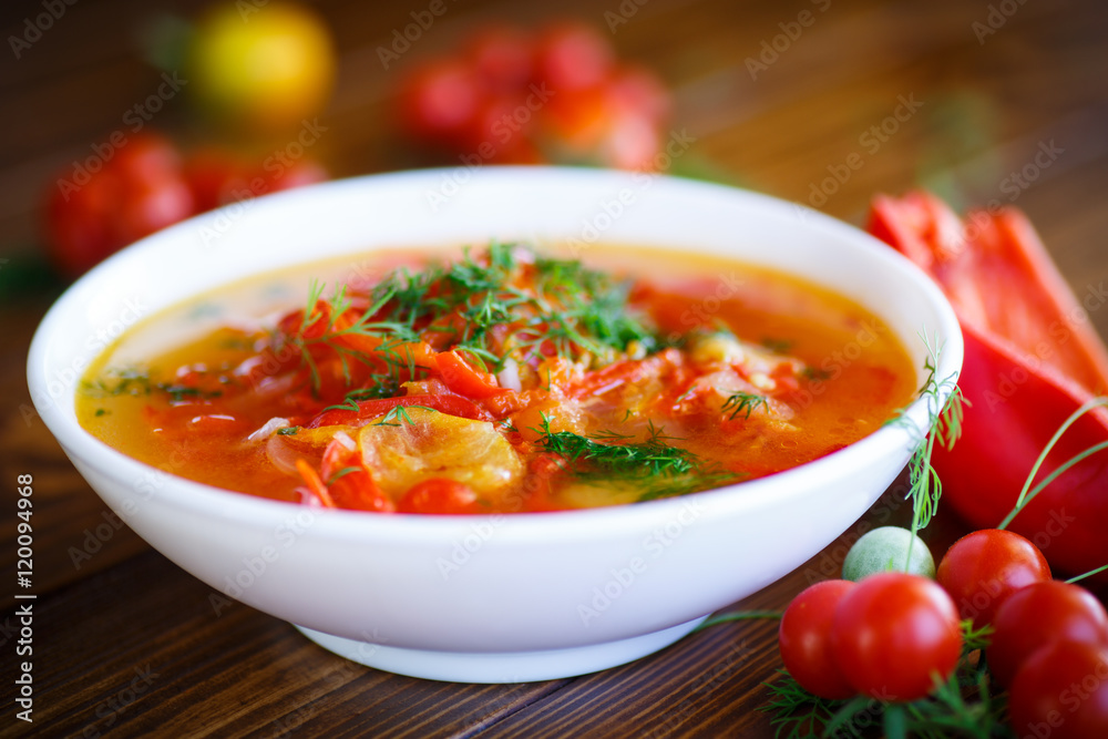 soup of sweet peppers and tomatoes soup of sweet peppers and tomatoes