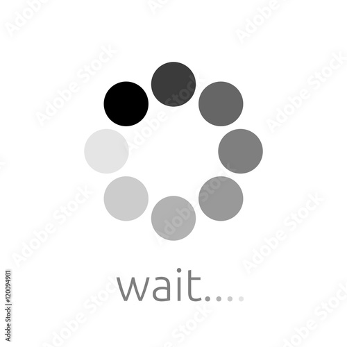 Wait icon, vector illustration