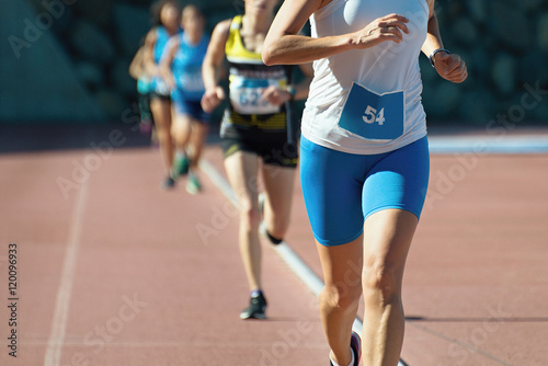 Athletics people running on the athletics track