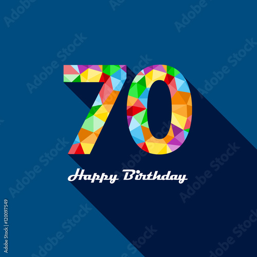 "HAPPY 70th BIRTHDAY" Card