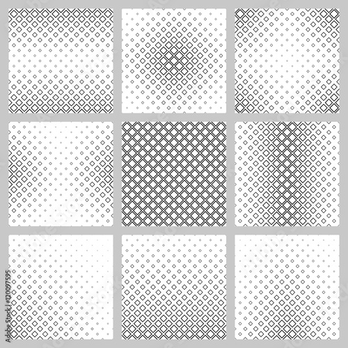 Set of nine diagonal square pattern designs © David Zydd