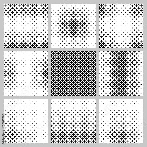 Black and white cross pattern set © David Zydd