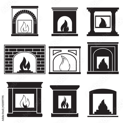 Fireplaces icons 