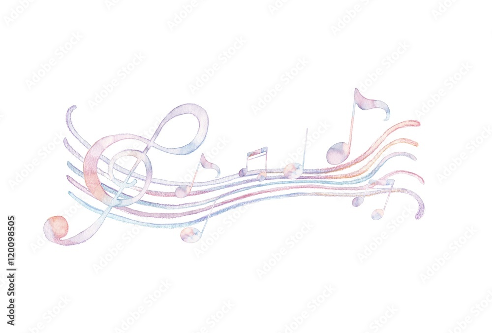 Naklejka premium 音符、踊る4種