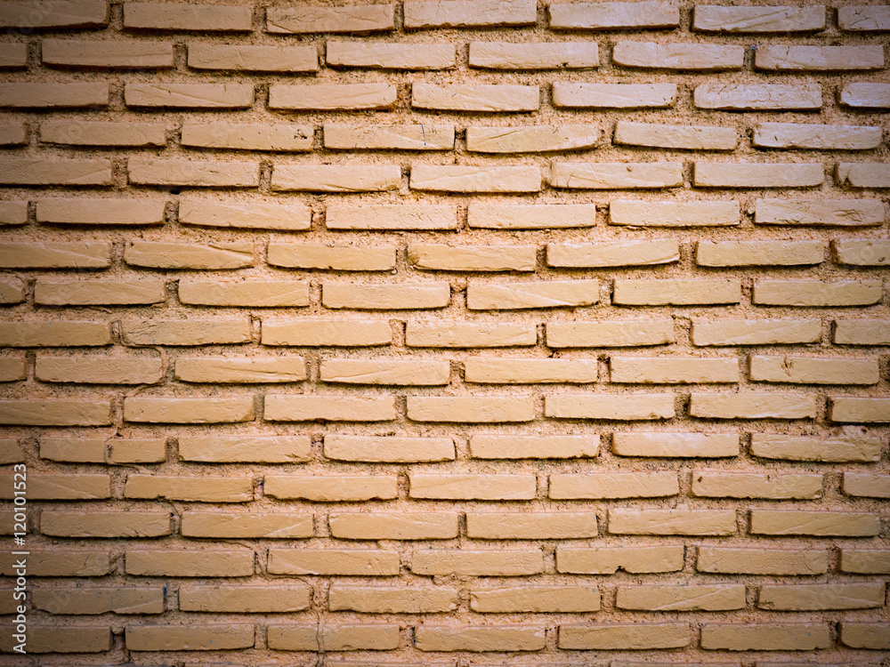 Obraz premium Bright texture pattern of orange red brick wall background.